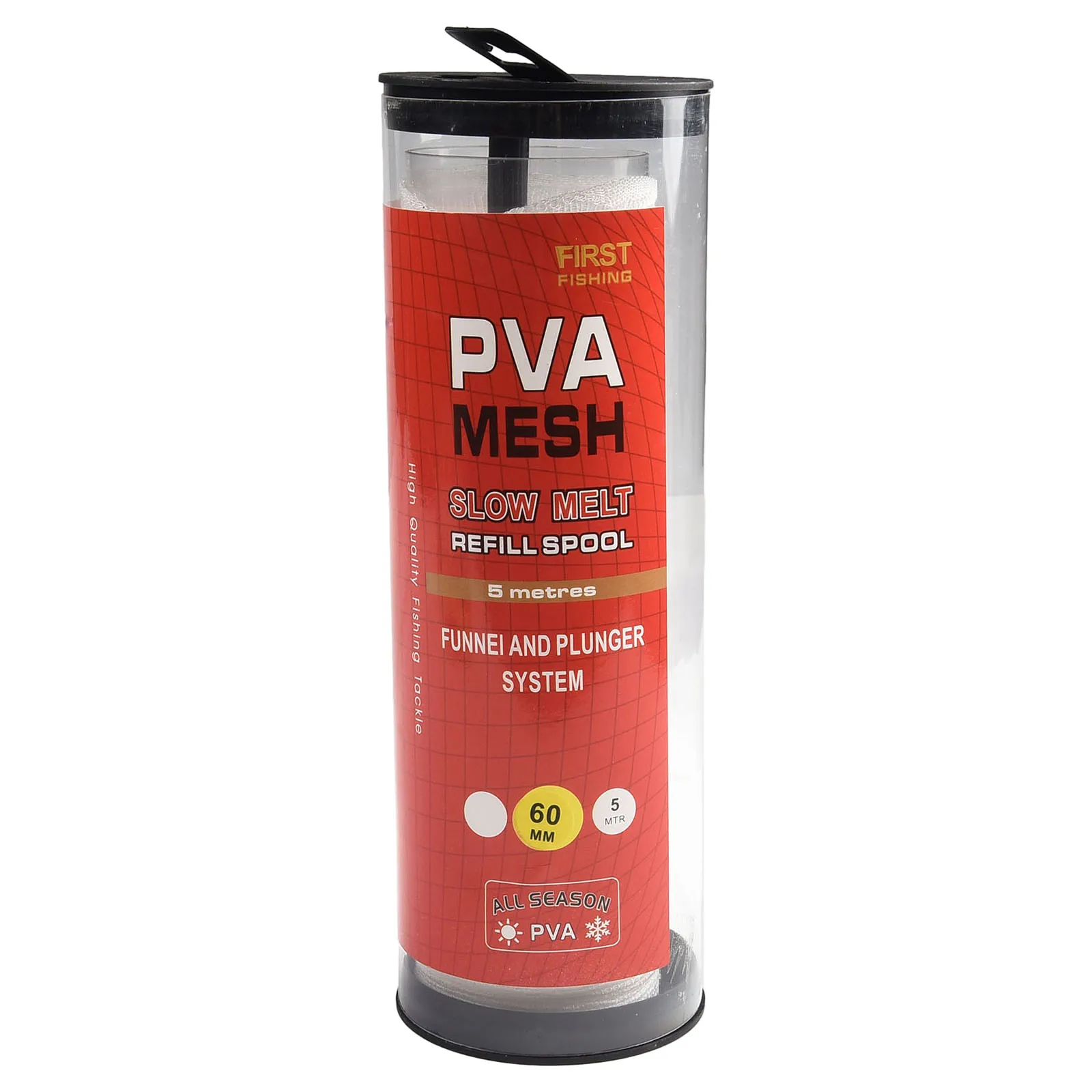 1pc Fishing PVA Mesh 60mm/44mm/37mmx5m Bait Bag Fishing Mesh Net With bait plastic Functional Terminal Tackle parts