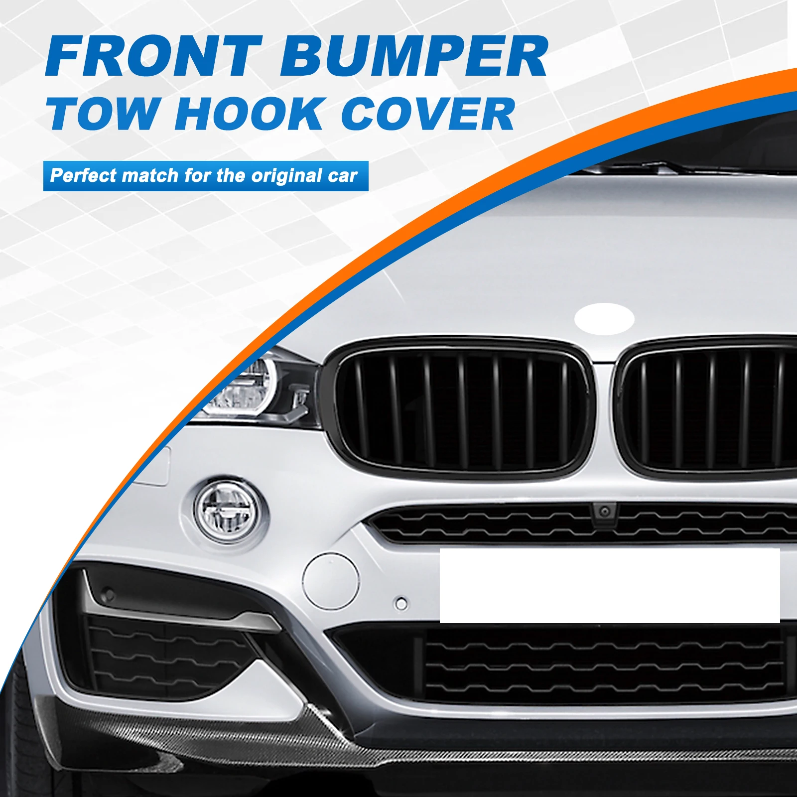 Front Bumper Tow Hook Cover Cap Towing Eye For BMW X6 M-SPORT F16 30dX 35i 40d 50iX 2015 51118065933 car rear bumper hook cover