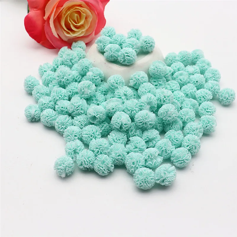 Color Mesh Lace Ball DIY Children Clothes Hat Craft Plush Mesh Pendant Hairpin Jewelry Making Accessories 80/160 Pieces 15mm jewelry making supplies craft supplies