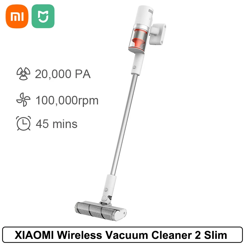 

Беспроводной пылесос XIAOMI MIJIA 2 Slim 20кпа циклонный всасывание подметание и уборка 45 минут длительное использование инструмент для очистки