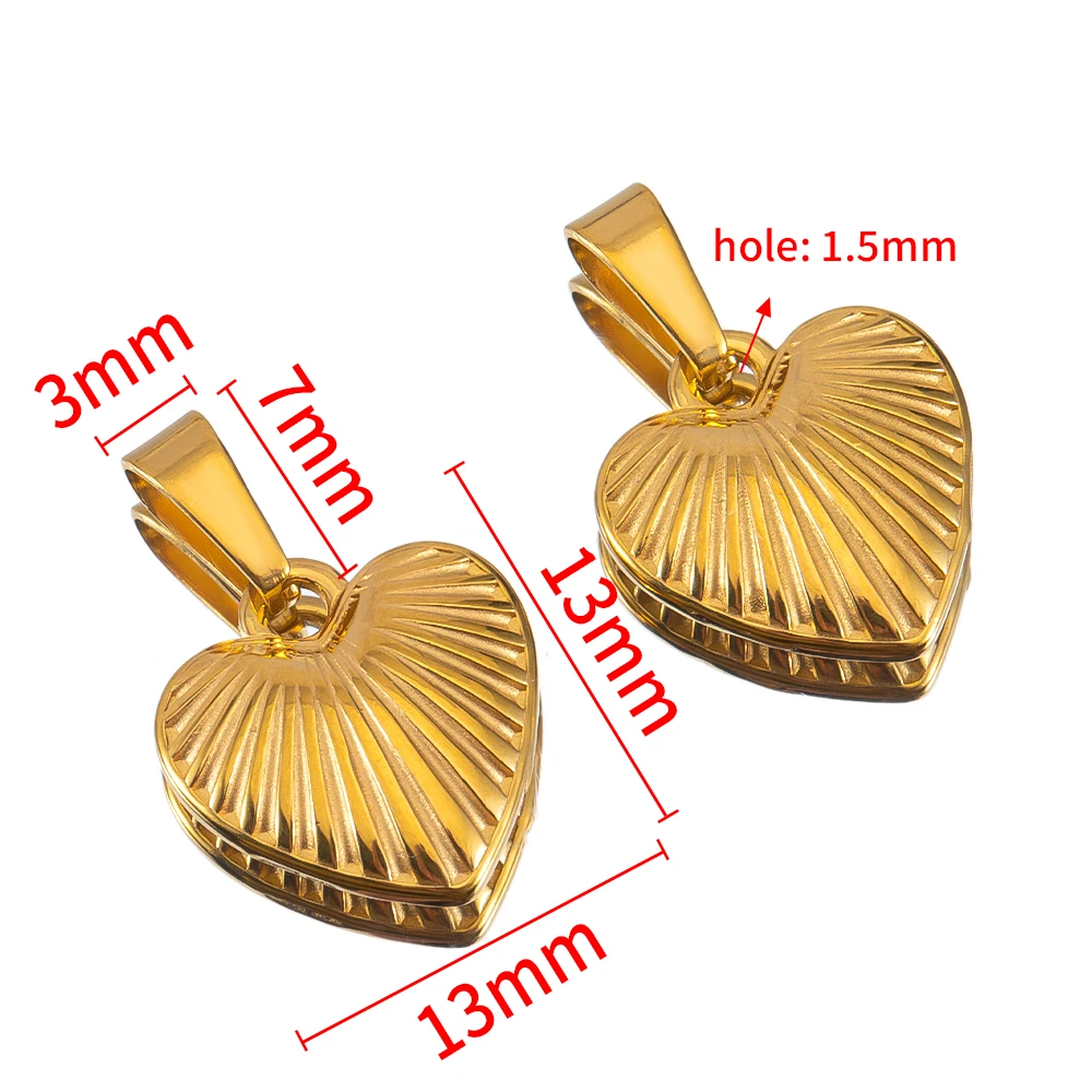 5 Stück Lava Design Sterne Charm Edelstahl Seestern Liebe Herz Anhänger Ohrring Halsketten Halsband DIY Schmuckherstellung Zubehör – Detail 7