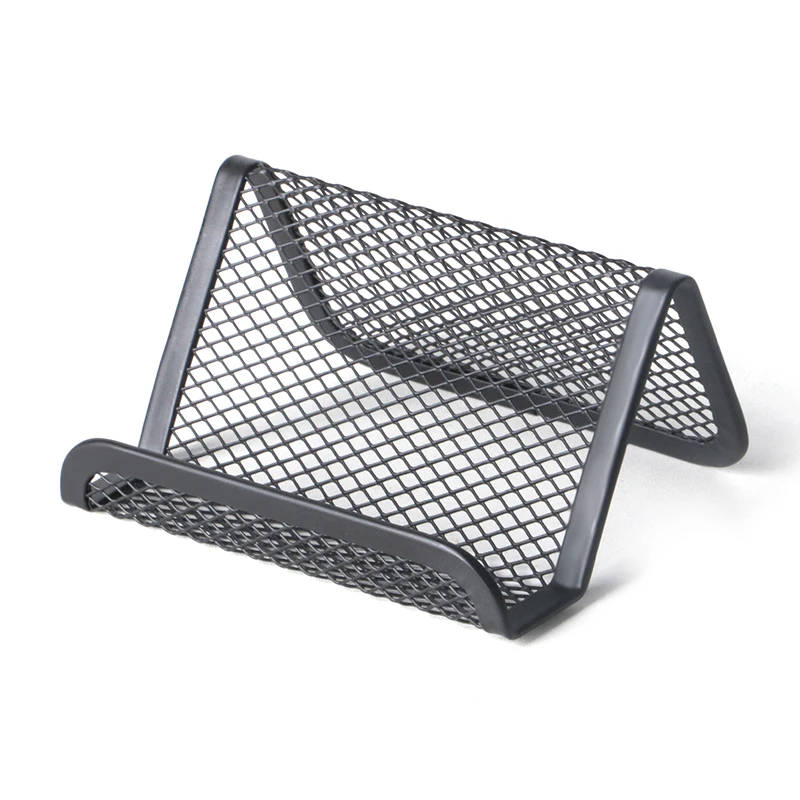 Metal Mesh Business Card Holder, Name Card Stand for Office Business Card Display 50 Cards Organizer, 12 Packs 6