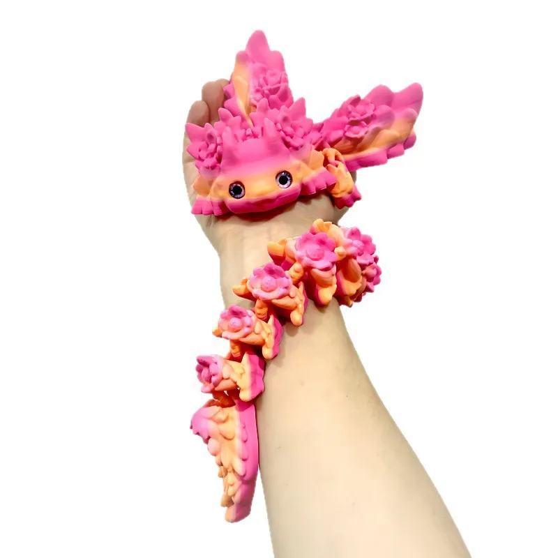 3D Print Toy Salamander Dragon Desktop Ornament 3D Print Animals Home Office Crafts Print Character Christmas Gift Action Figure