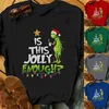Christmas T-Shirt Jolly Enough Crew Neck Short Sleeve Floral Patchwork Non-Estitched Decorative Women's Fashion T-Shirt