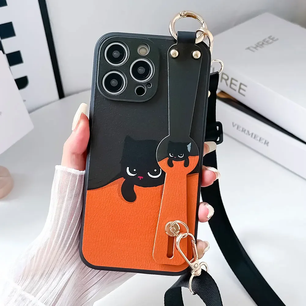 SoCouple Cat Neck Lanyard Wrist Strap Holder Phone Case Cover