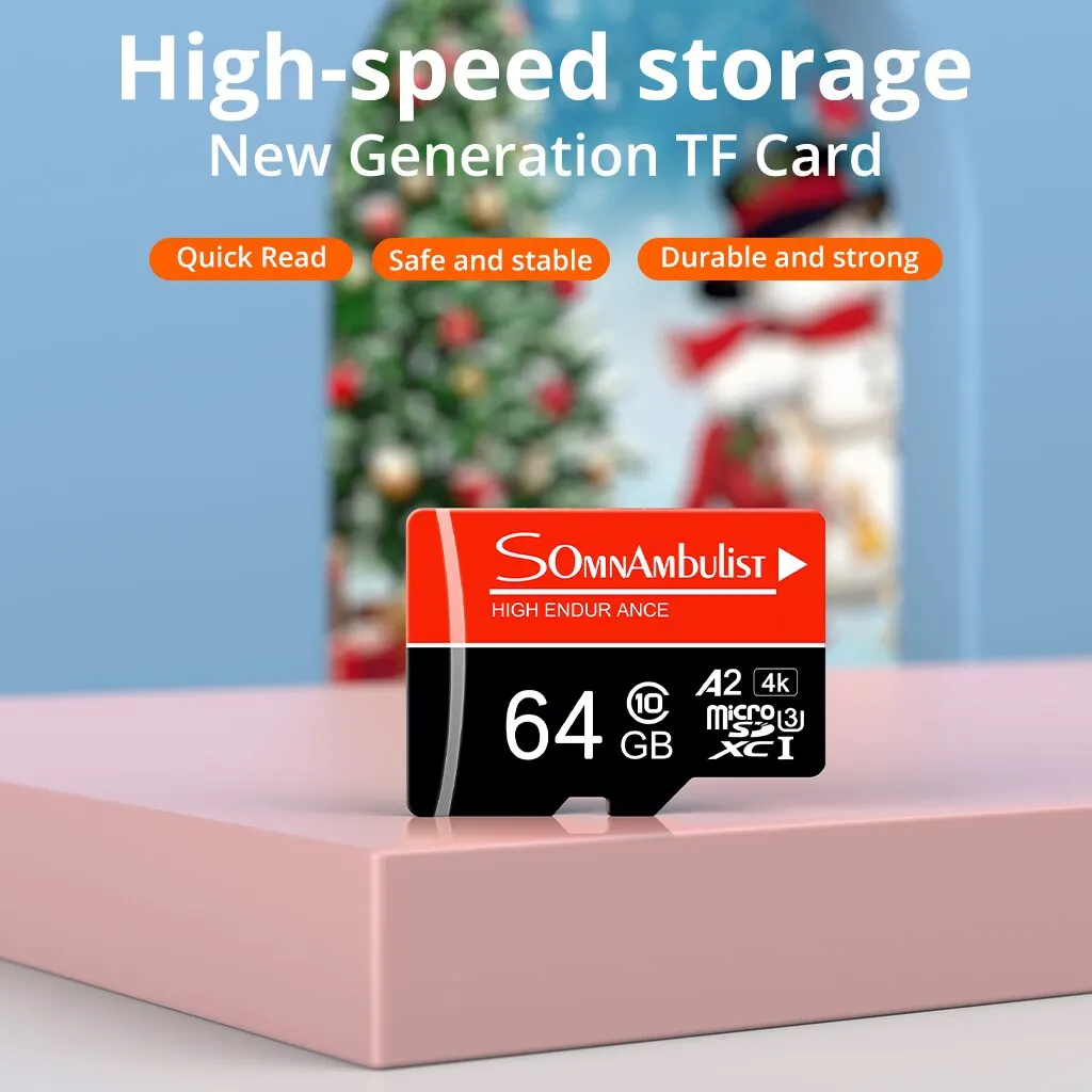 SomnAmbulist ޸ ī, ũ SD ī,   , 64GB, ũ SDHC Class10 A2 U3,  64GB TF ī