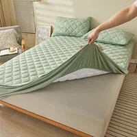 Bedding Pure Cotton Thick Mattress Cover Soybean Microfiber Filling Elastic Fitted Sheet Queen King Size Mattress Pad Protector 3