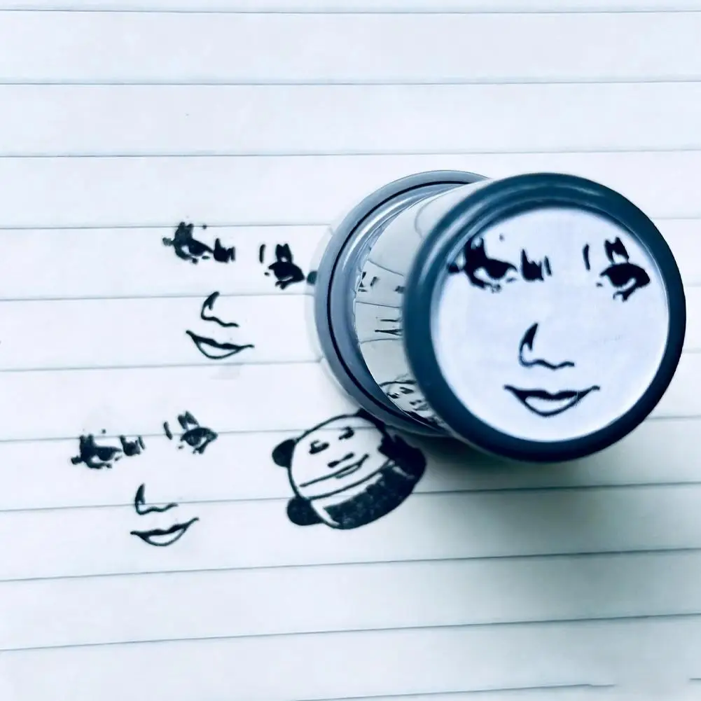 재미있는 셀프잉킹 스탬프, 독창적인 얼굴 멘즈 씰, 어린이 학생 포상용 DIY 씰, 문구 선물, 참신한 장난감