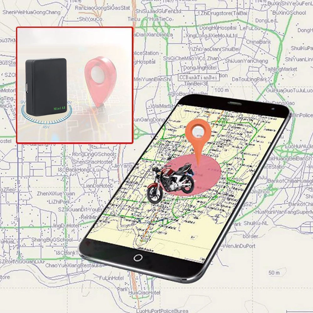 GSM/GPRS/GPS Tracker Locator Adapter Global Locator Outdoor With Sos Button Mini A8 Car Kits Tracking Device Real Time