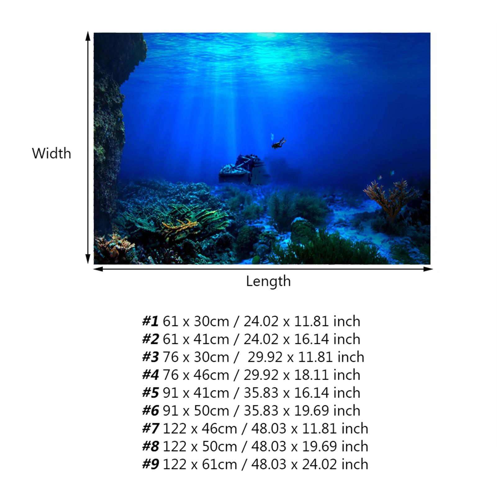 Rainforest Aquarium Background Poster Fish Tank Reptile Box PVC 3D Underwater World Landscape Picture Decor Backdrop Wallpaper fish tank decorations aquarium ornaments fish tank backdrop