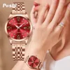 POSHI Women Watches Fashion Stainless Stain Steel Ladies Watch Waterproof Rose Gold Quartz Wristwatch Romatic Girlfriend Gift 2