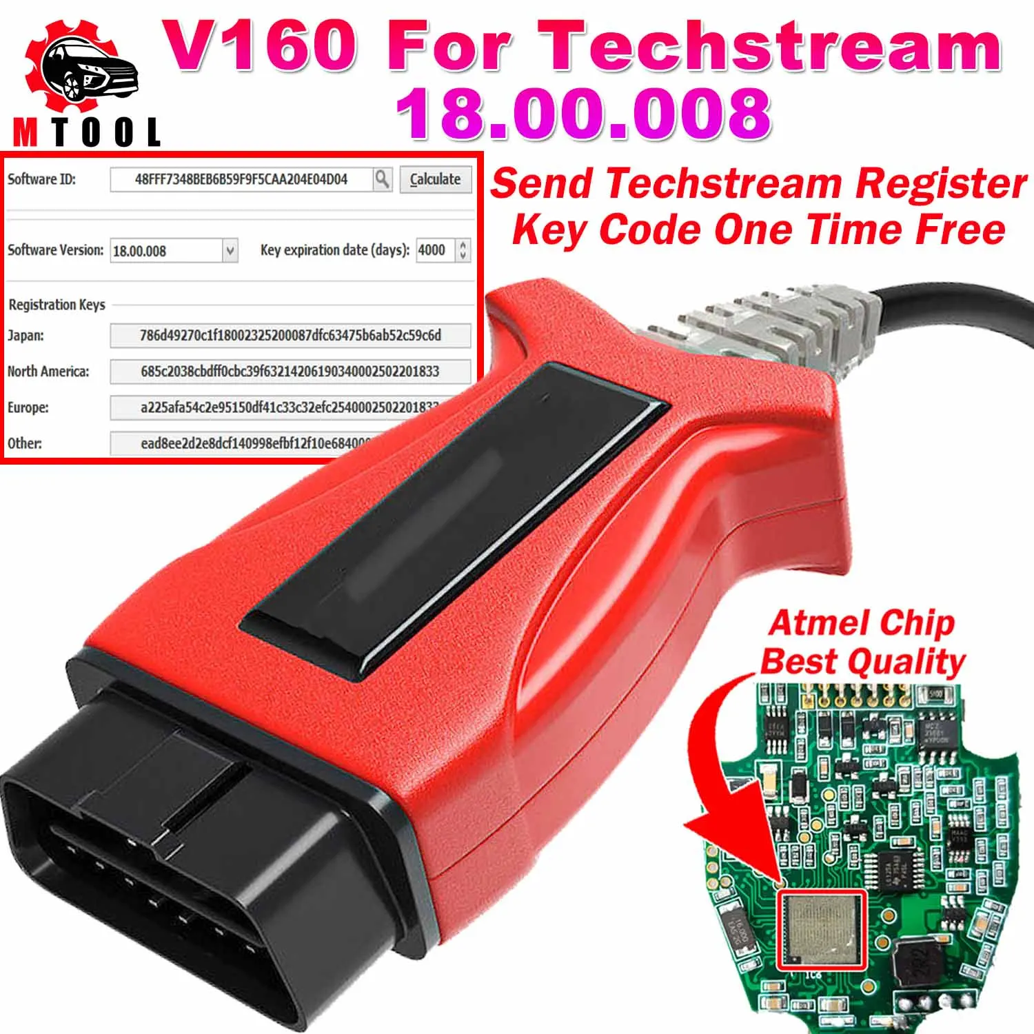Techstream 18.00.008 With One Time Key Code Free V160 Fit For Toyota ...