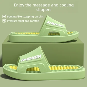 Women Men Acupressure Massage Slippers Soft EVA Anti-Slip Ergonomic Reflexology Slides for Home Bathroom Indoor Outdoor Foot 1