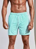 New 3d Line Splicing Men's Sports Shorts For Summer Casual Soft Personalized Breathable Holiday Polyester Beach Surfing 1