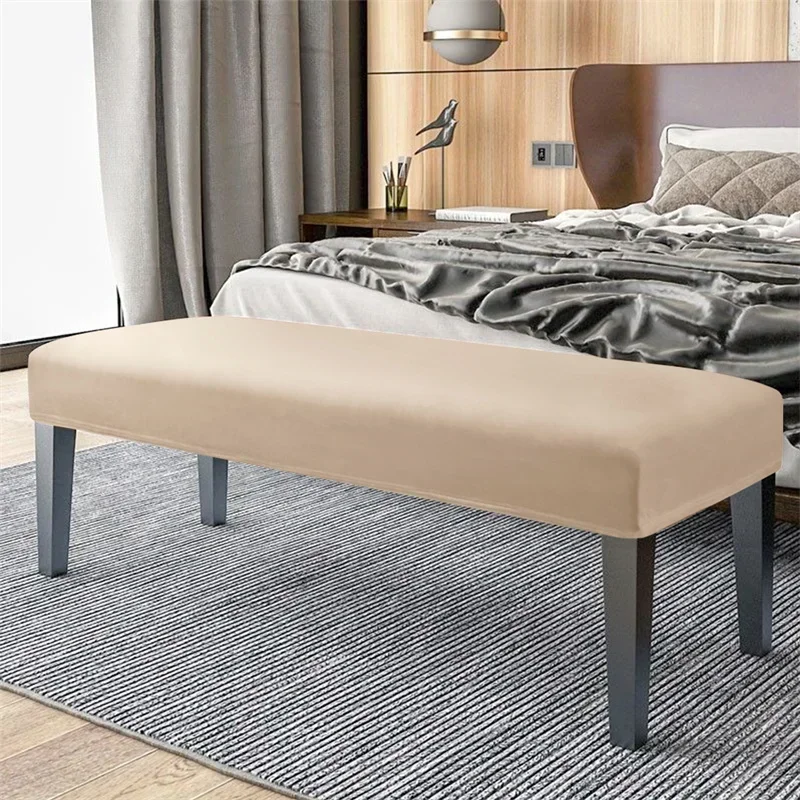 Luxurious Velvet Long Bench Cover - Stretchable and Soft Rectangle Elastic Chair Cover
