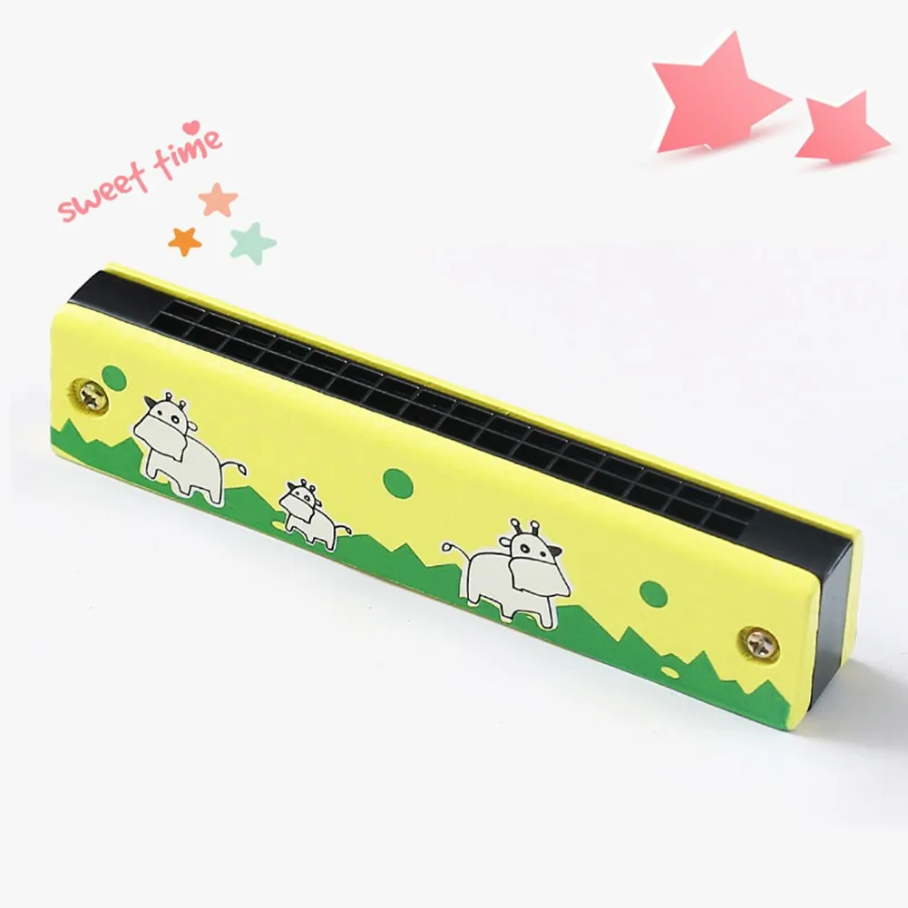16 Holes Harmonica Mouth Organ Kids Exquisite Light-weight Design Wooden-Harmonica Designed Educational Toy Harmonica