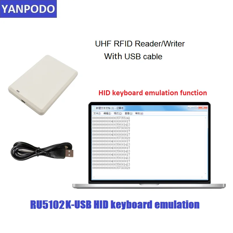 RFID Card Reader Writer ISO18000 6C 6B 860Mhz~960Mhz for Card Copier Cloner