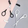 1Pcs Safe Eyebrow Trimmer Stainless Steel Eyebrow Scissors with Comb Hair Removal Shaver Eyebrows Shaping Makeup Tool 3