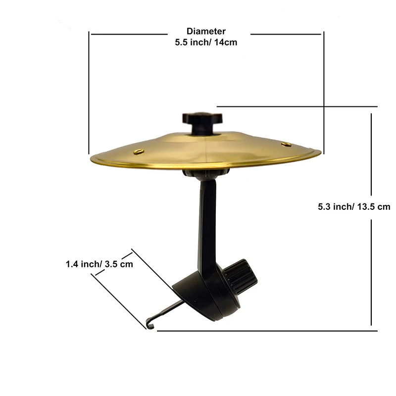 Mini Cymbale De Voiture - Décoration Ventilation Tambour - Accessoire Musical Pour Tableau De Bord - Pour Amateurs Musique - 5
