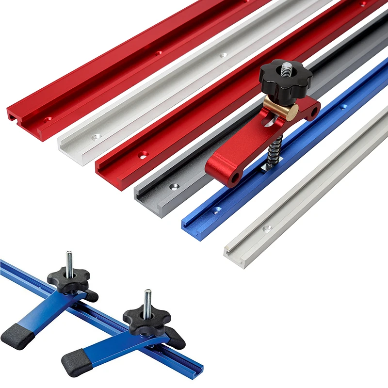 Rail de rainure en T en aluminium, rainure en T à vis auto-taraudeuse, rail  en T de 400 mm, pour établi pour le travail du bois - Cdiscount Bricolage