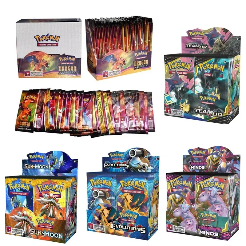 324 Pz/Scatola Carte Pokemon Sun & Moon Lost Thunder English Trading Card Game Evolutions Booster Giocattoli Per Bambini Da Collezione Regalo