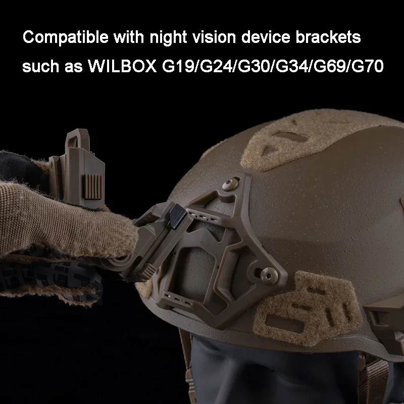 Tarnnetz Nylon Occhiali per la Visione Notturna Supporto per Casco per Adattamento L4G69 PVS15/18 GPNVG18 Staffa di Montaggio per Casco NVG, Marrone