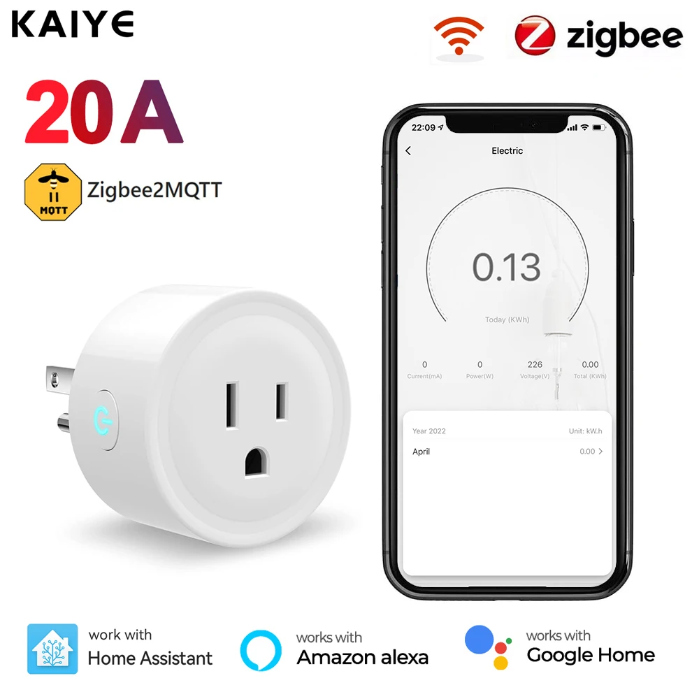 TUYA WiFi Smart Plug EU US UK Adaptor switch socket for Wireless