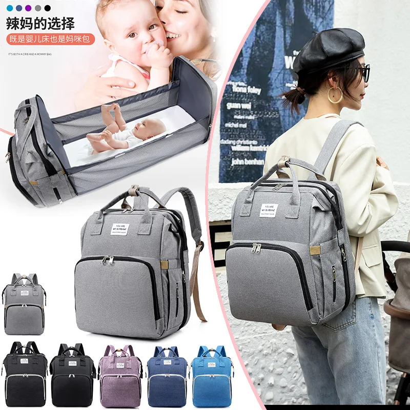 Mmbl Borse Per Il Cambio Del Pannolino Del Bambino Con Culla Borsa Per Mummia Impermeabile Culla Da Viaggio Portatile Di Grande Capacità Culla Pieghev