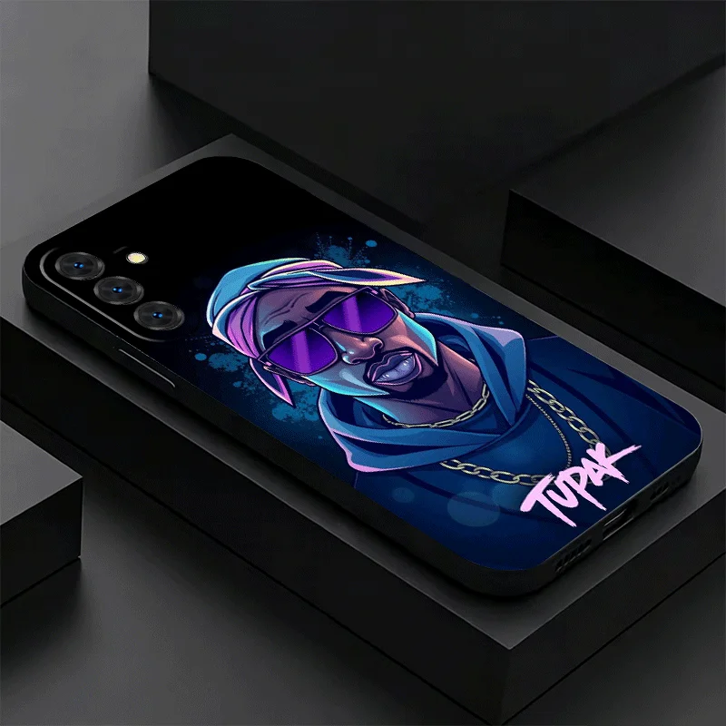 Soft Phone Case with Rapper Tupac Design