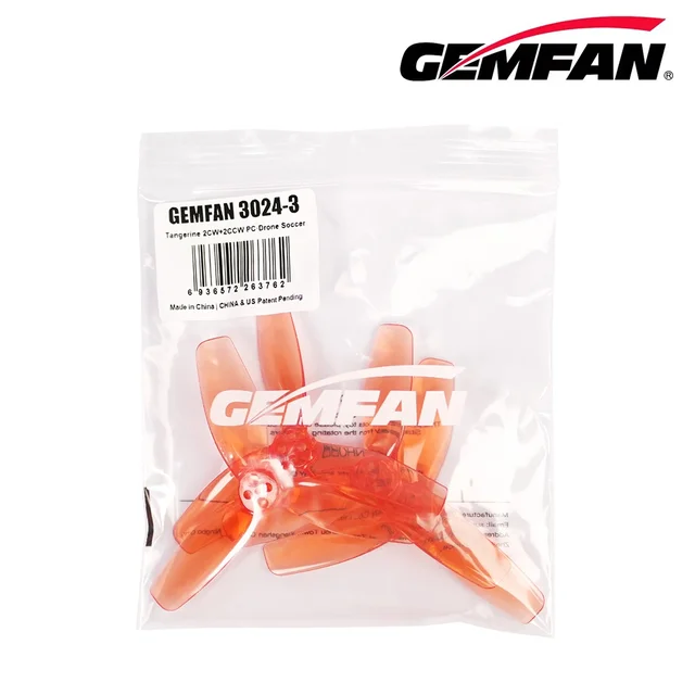 6Pairs GEMFAN 3024 3-Blade Propeller 3Inch Prop For F9A-B RC Flying Ball / Soccer Drones FPV 3inch Toothpick Cinewhoop Ducted 5