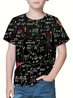 Simple Geometry 3d Print Retro Top Tee Shirt Kids Boys Clothes Short Sleeve Casual Children's Clothing Fashion T Shirt For Boys 1