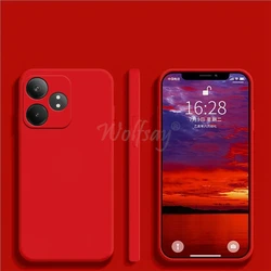 Enhanced Product Title:  
Liquid Silicone Rubber Phone Protector Case - Sleek and Durable Cover for Realme GT 6T (Red)