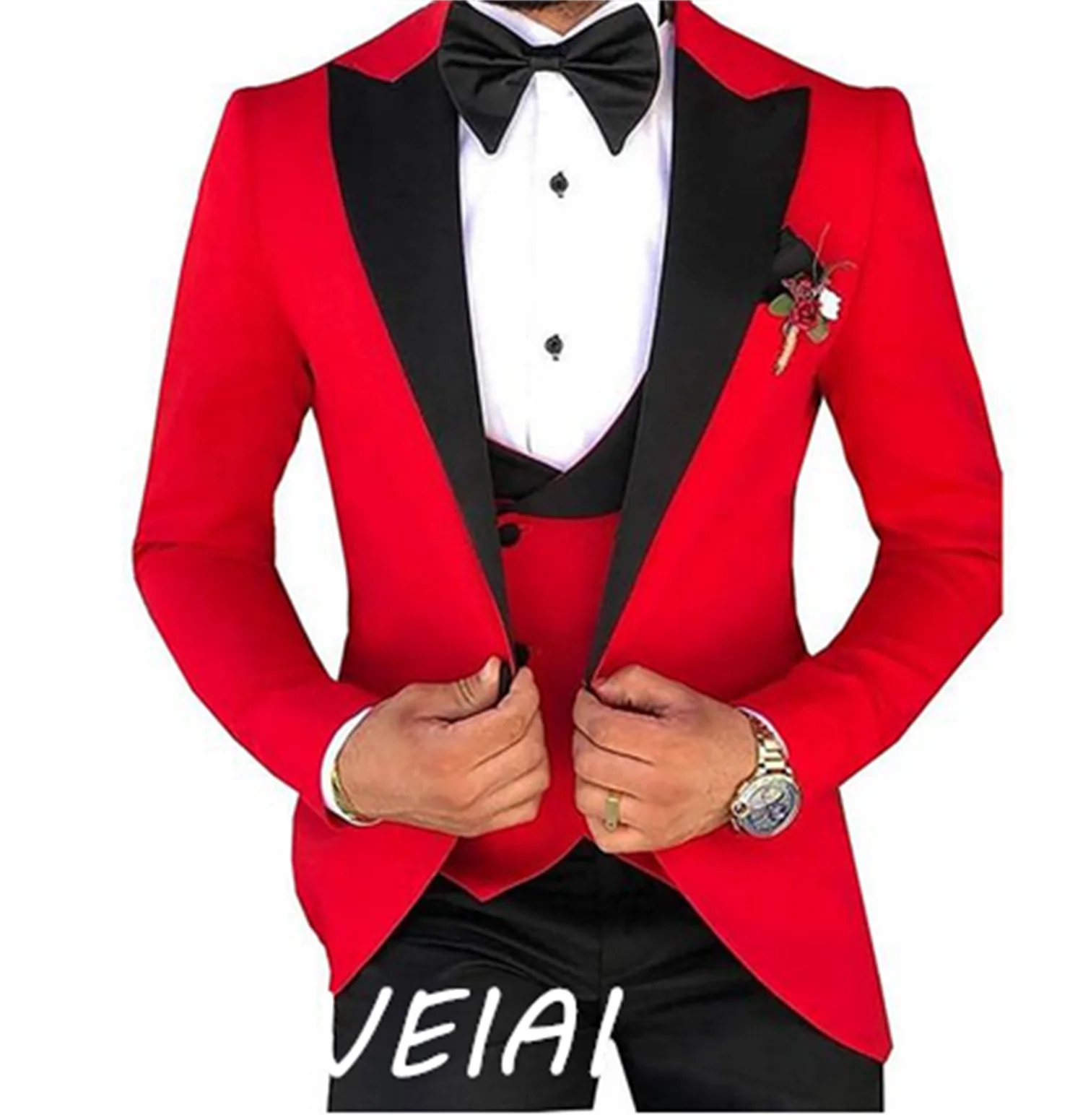 

Custom Made Terno Slim Groom Tuxedos Wedding Men Suit Terno Masculino (Jacket+Pant+Vest) Mens's 3 Pieces Suits for Men