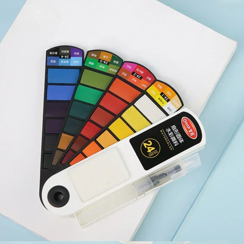 18/24/36/42 Colors Solid Watercolour Paints Set Watercolour Paints Kids Beginners Professionals for Painting School Art Supplies 2