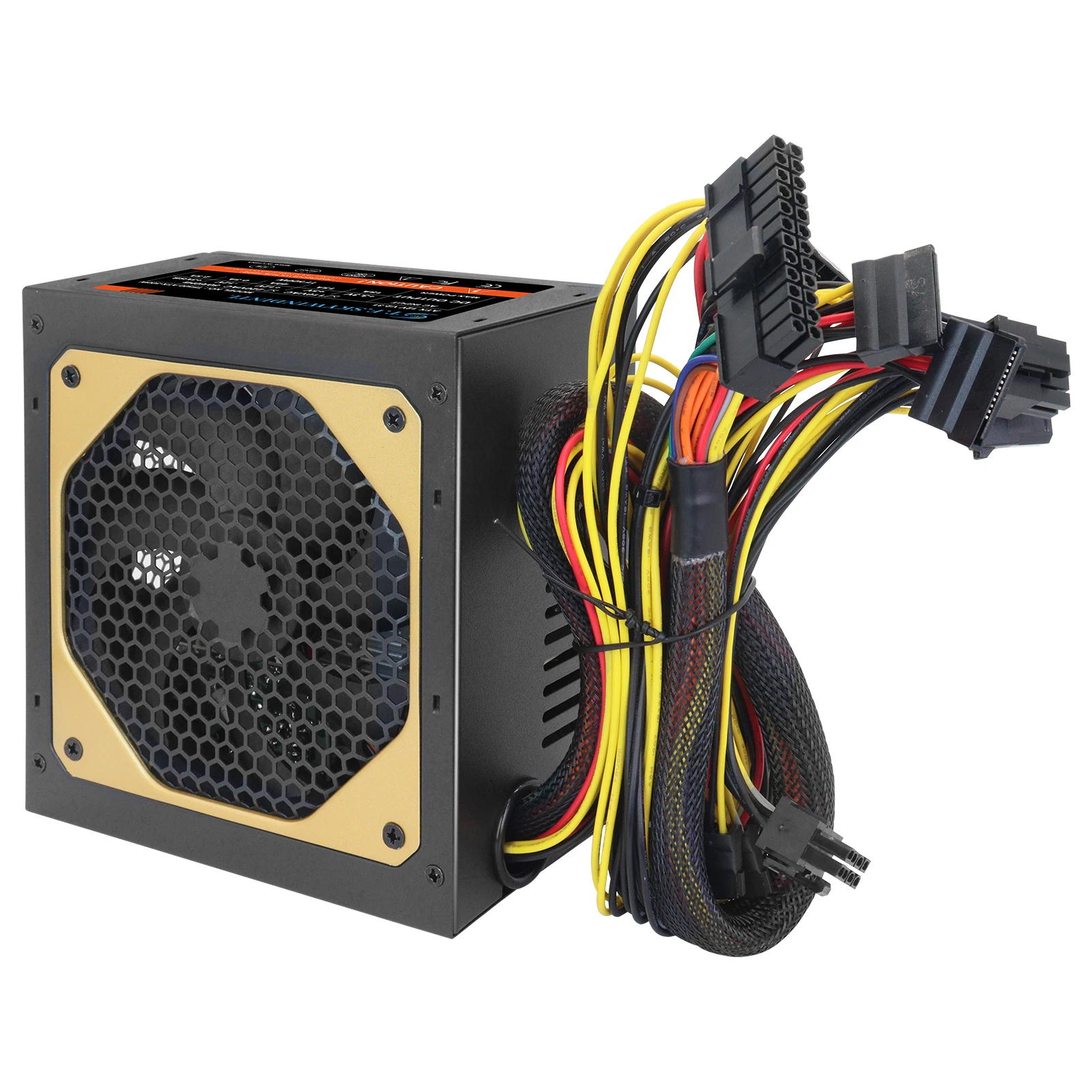 500W PC 파워 서플라이 비모듈형 ATX 12V 액티브 PFC 저소음 쿨링 팬 PSU 110V-220V 20+4핀 게이밍 PC 컴퓨터 전원 공급 장치