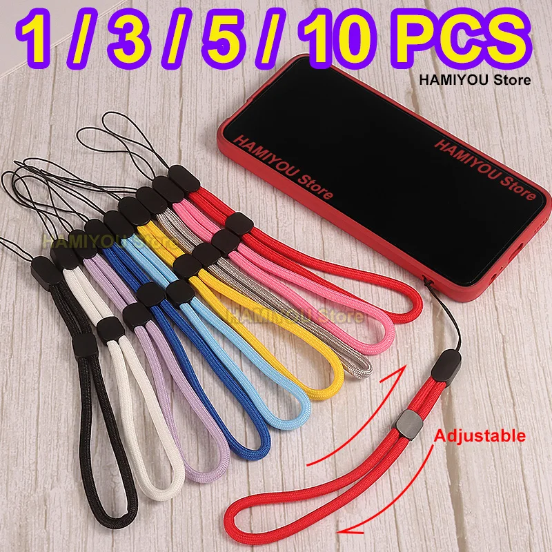 Red Adjustable Mobile phone Strap / Color Wrist Lanyard for USB Flash Drives Keys Keychains Camera Key For Samsung XIAOMI iPhone 1