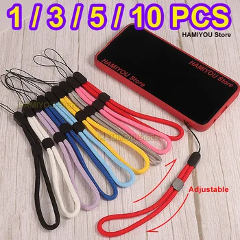 Red Adjustable Mobile phone Strap / Color Wrist Lanyard for USB Flash Drives Keys Keychains Camera Key For Samsung XIAOMI iPhone 1