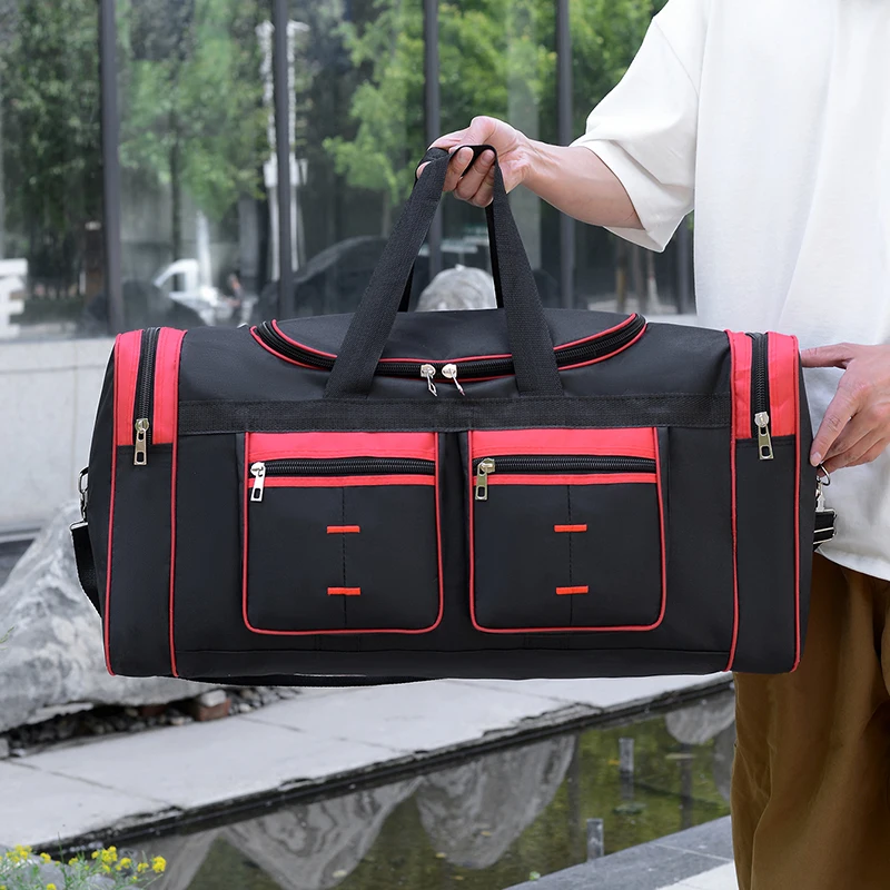 Men's Sports Travel Bag, Extra Large Capacity, Multi-Pocket Crossbody Luggage Bag - 5