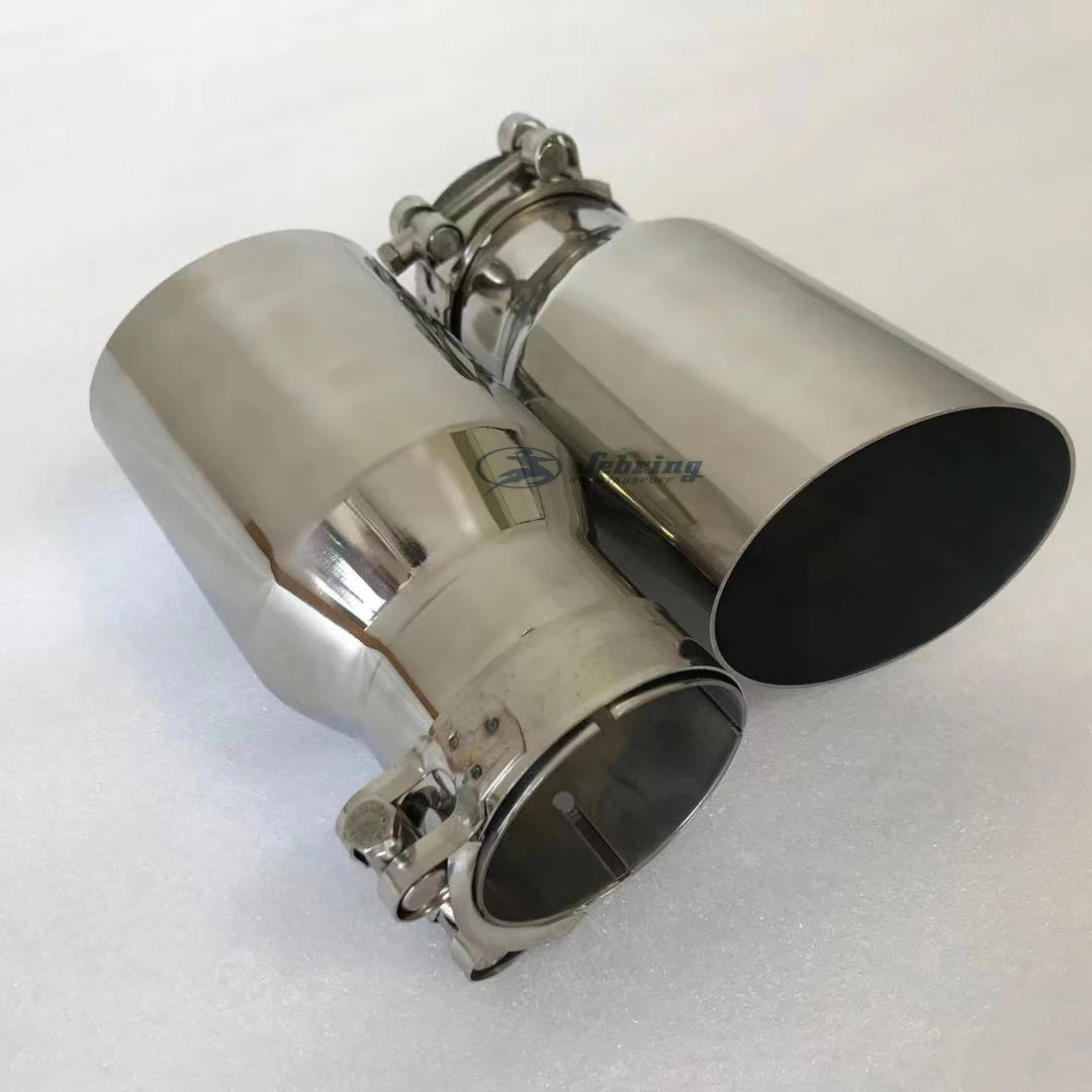 Stainless steel Automobile Exhaust Muffler Tip Slant Edge Universal