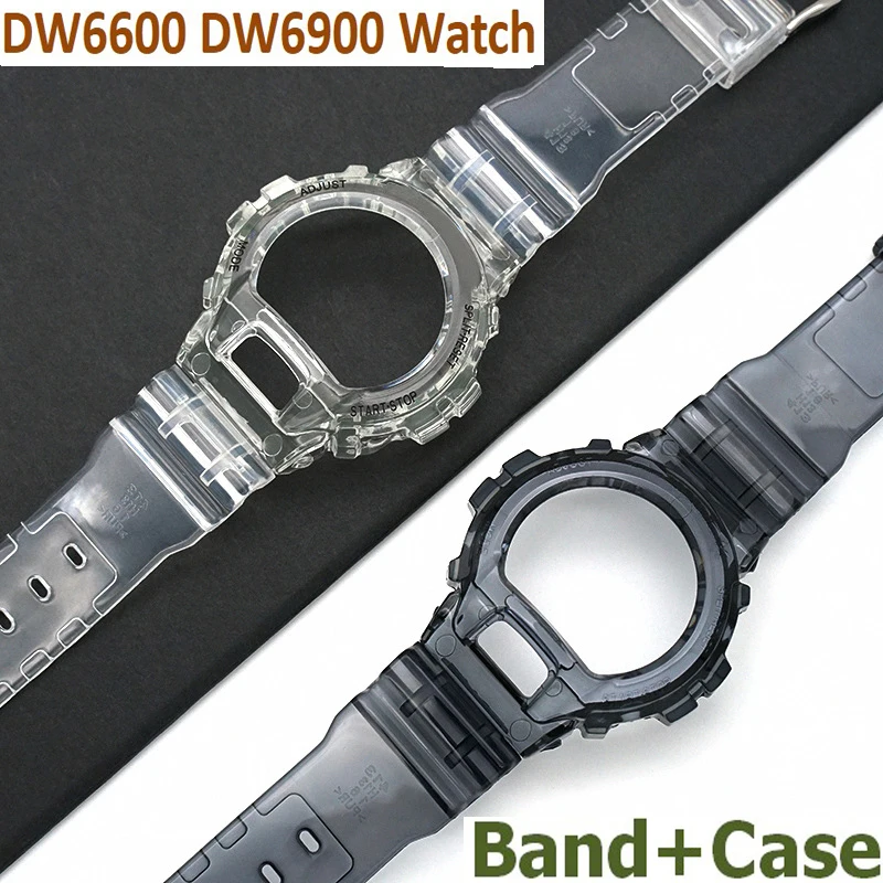 Watch Band Strap for Casio DW 6900 Watches Bracelet Cover Case Transparent Wrist band for Casio