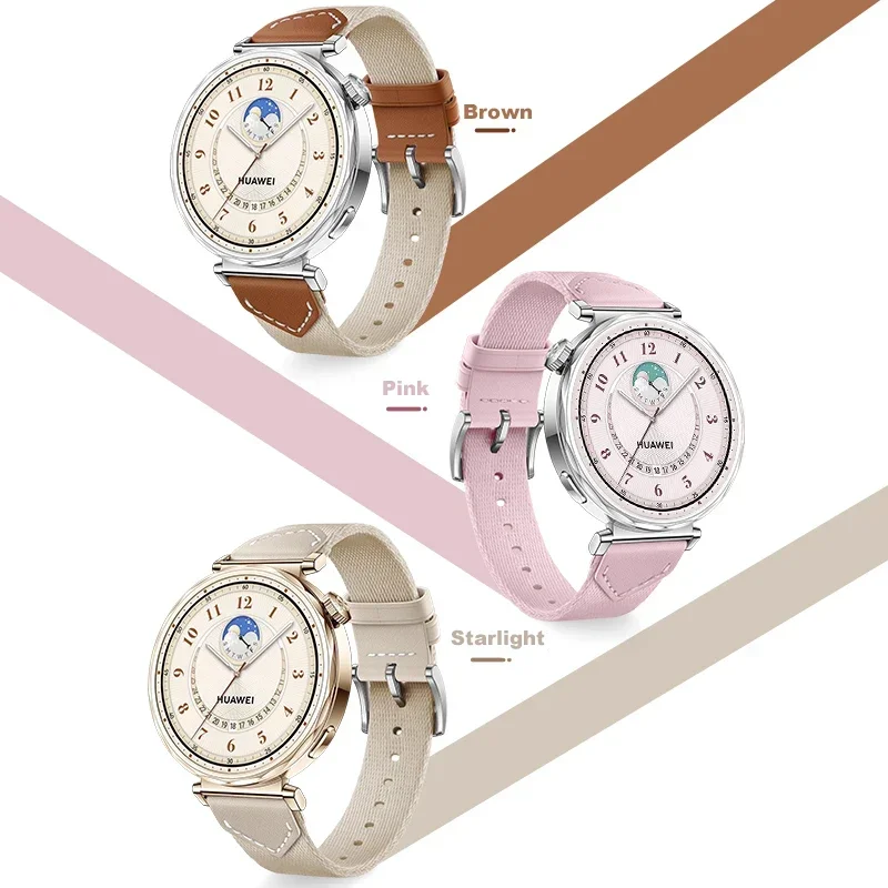 Elegant 18mm Nylon & Leather Braided Strap with Metal Buckle - Women's Breathable Wristband Belt