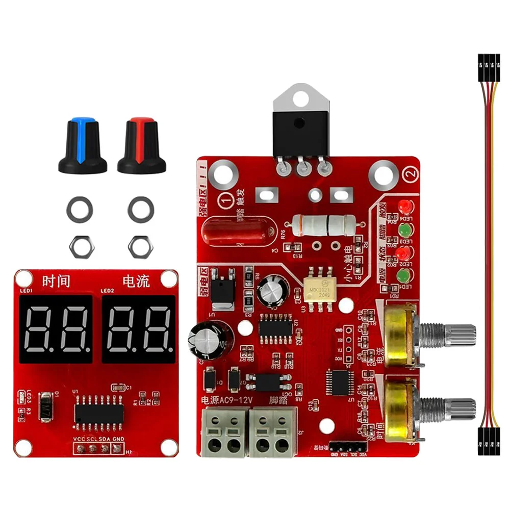 

Adjustable Diy Spot Welder Controller Welder Board PCB Circuit DIY Equipment Panel Time Current Machine 40A 100A Digital Display