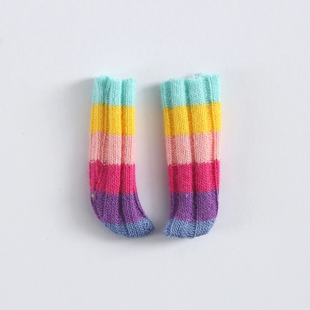 Ob11 Socks Knee Socks Striped Socks for  MOLLY,OB22 ,GSC,1/8 1/12bjd Dolldoll Accessories 6