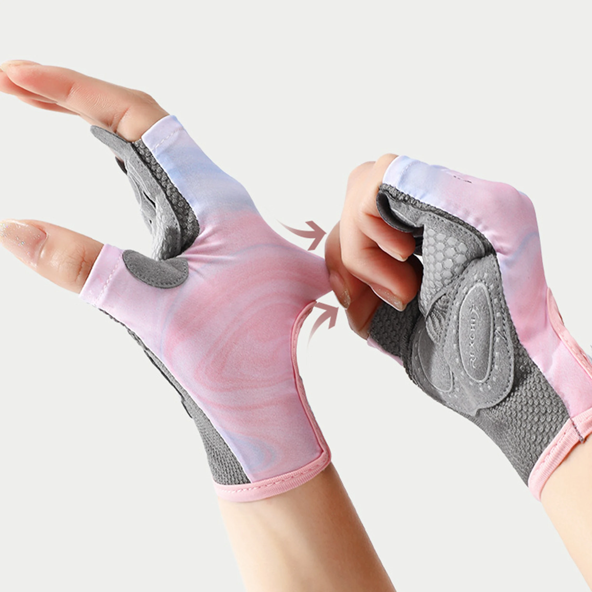 

Fitness Gloves For Women Fingerless Gloves For Fitness Gym Pink Gradient Fashion Gloves Fitness Wear Resistant And Anti Slip