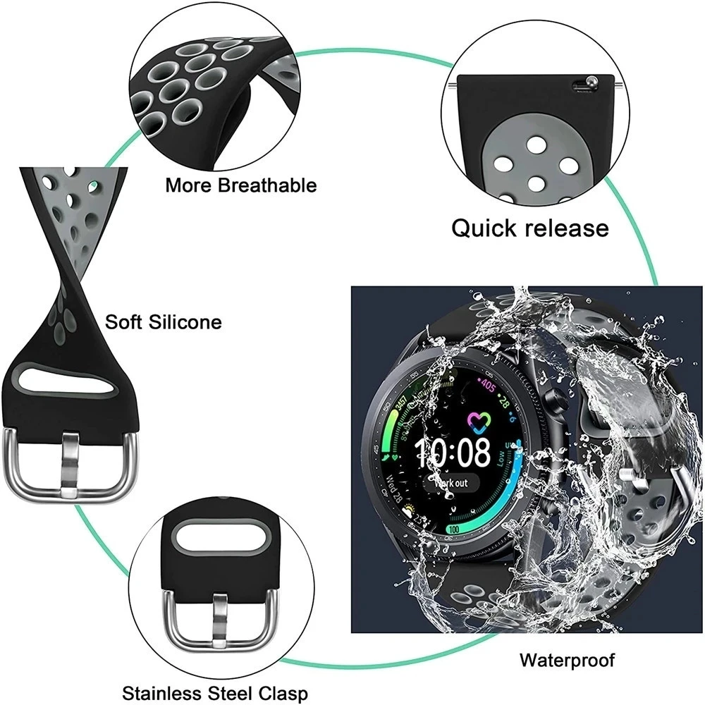 Sport Silicone Band Strap | Premium Replacement Wristband | Versatile Fit