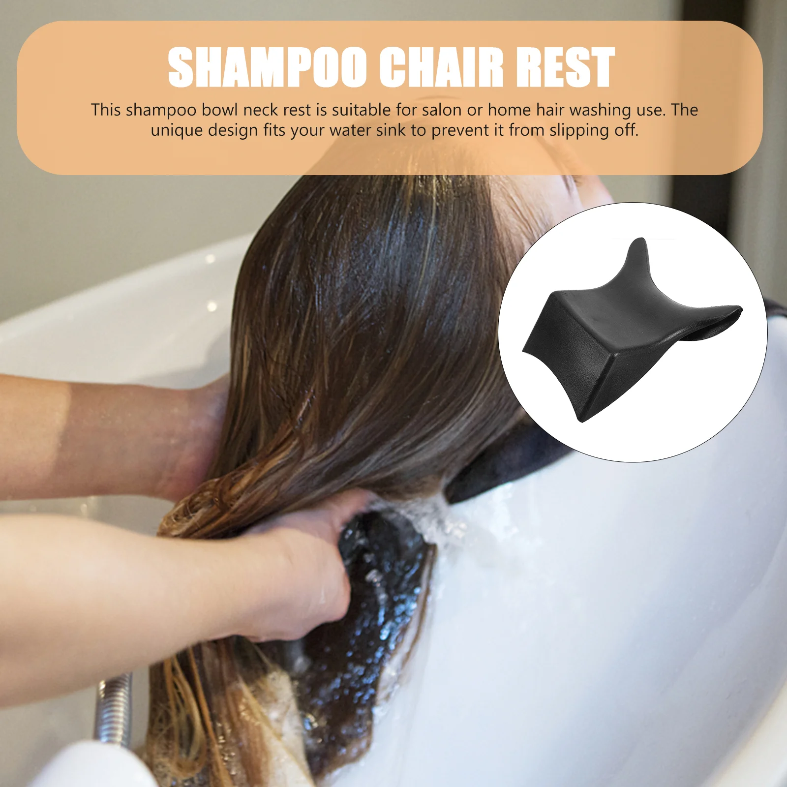 Shampoo Bowl Neck Rest Suction Cushion, PVC Salon Spa Neck Rest Pillows Hair Washing Backwash Unit Wash Sink Grip Professional Accessories (1