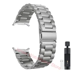 Premium Stainless Steel Watch Strap - Elegant No Gap Metal Band Bracelet - Galaxy 8Classic 46mm (Titanium Color)