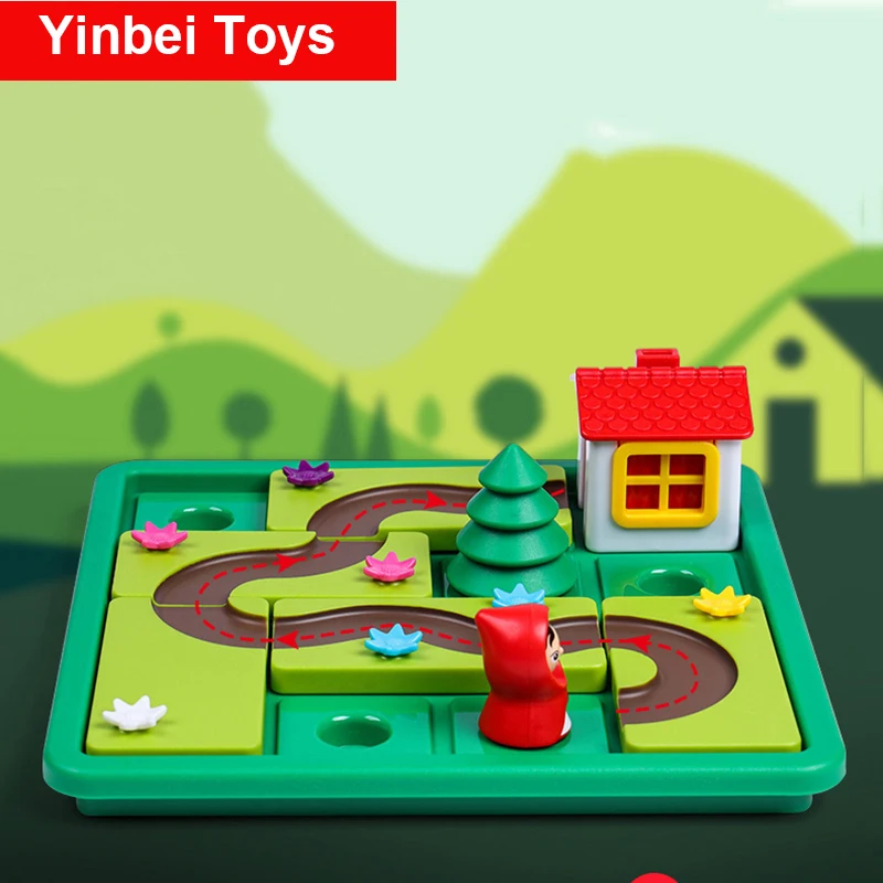 

Little Red Riding Hood Smart Hide&Seek Board Games With Solution Skill-Building Puzzle Logic Game IQ Training Toy Children Gift