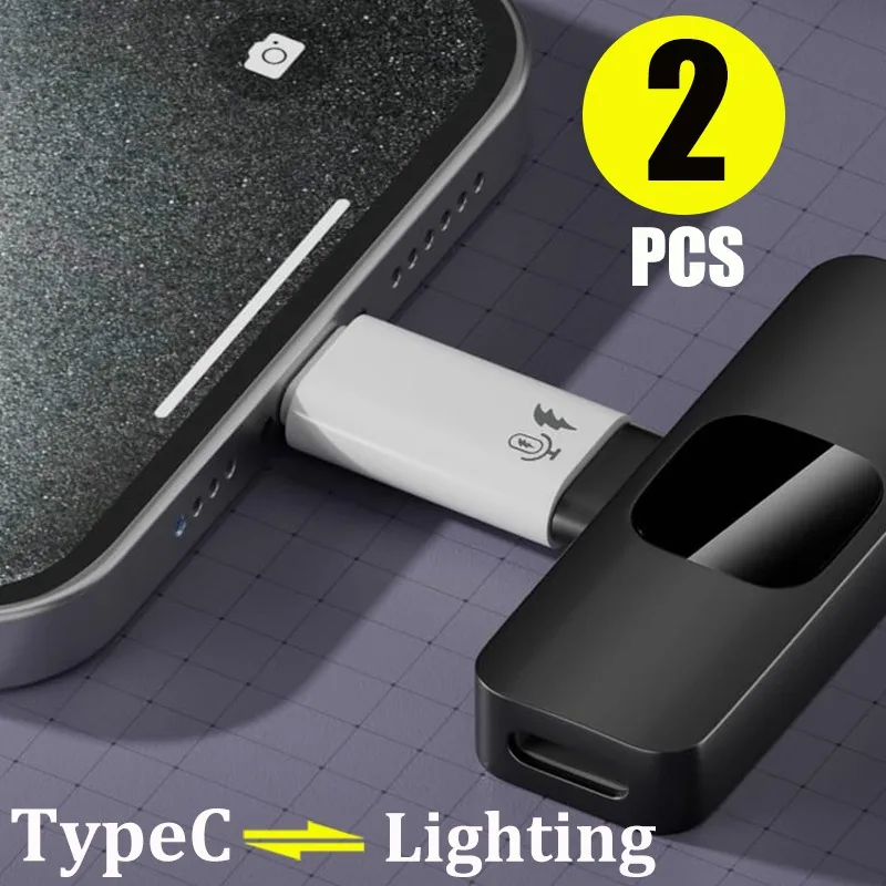 OTG Adapter TypeC To Lightning Female To USB C Male Fast Charging For IPhone16 15 Plus Pro Max Laptop 2/1PCS