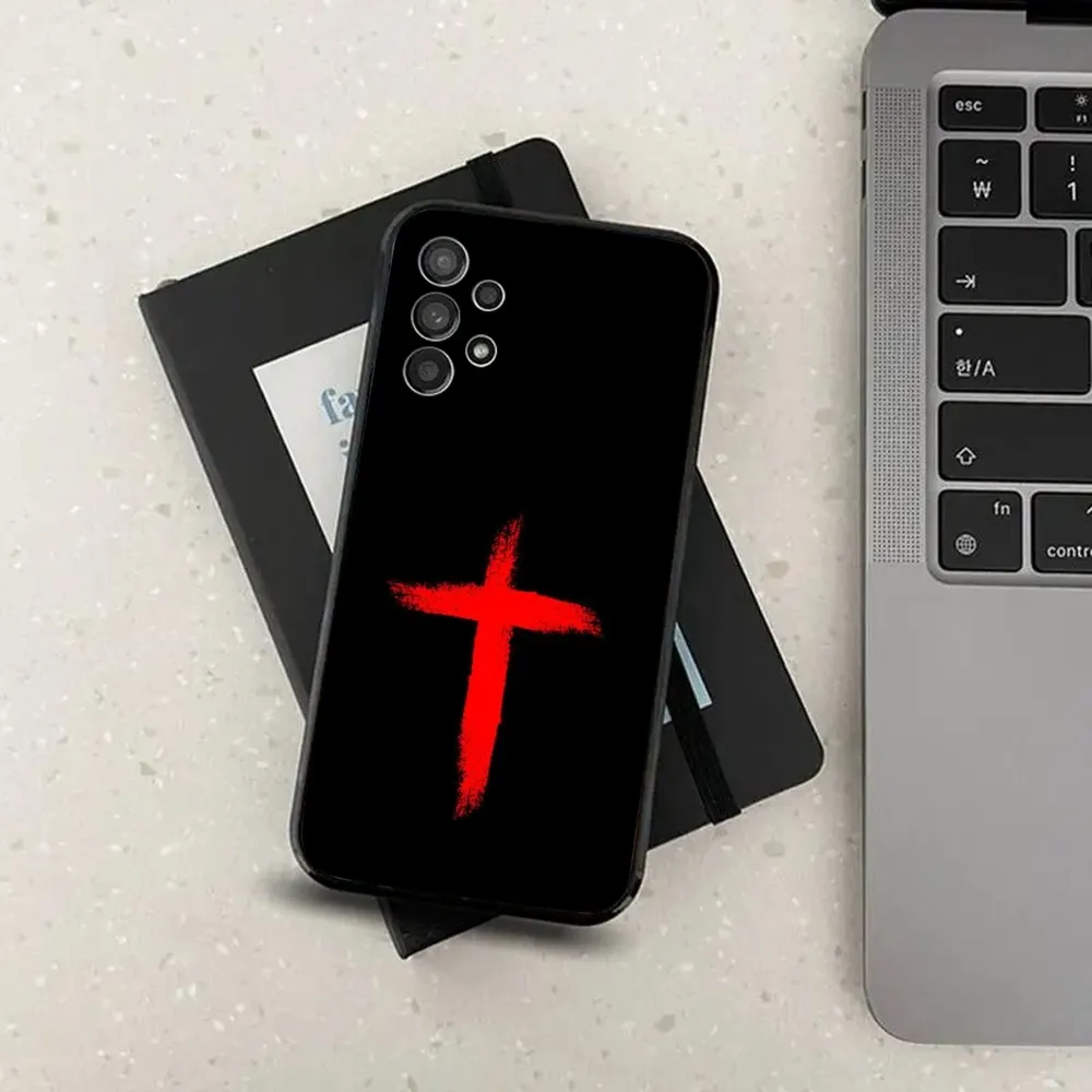 Divine Christian Cross Soft Black Phone Case Cover